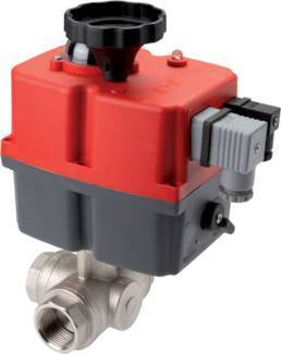 G1-1/2'' L-port 24-240V AC/DC Modulating 3-Way Stainless steel Ball valve