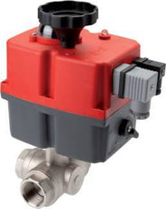 G2-1/2'' T-port 24-240V AC/DC 3-Way Stainless steel Ball valve