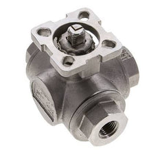 G1/4'' L-port 3-Way Stainless Steel Ball Valve ISO-Top 63bar - BL3SA