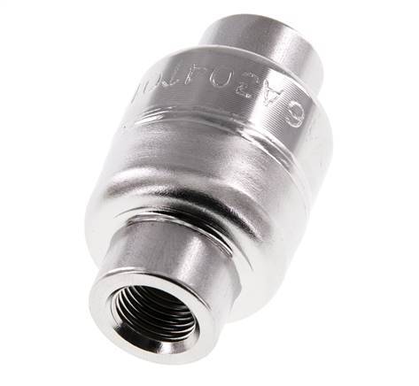 G1/4'' Stainless Steel 304 Check Valve FKM (Light Spring) 0.03-16bar - CLIS3E
