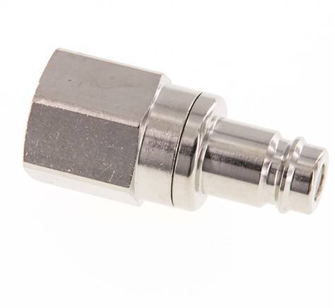 Nickel-plated Brass DN 10 Air Coupling Plug G 3/8 inch Female Double Shut-Off
