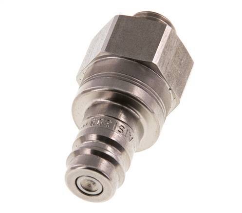 Stainless steel DN 10 Air Coupling Plug G 1/4 inch Male Double Shut-Off