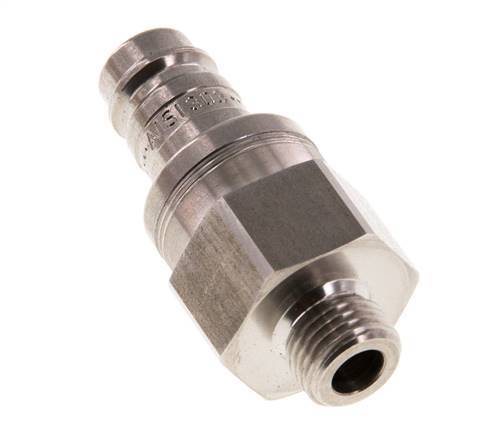 Stainless steel DN 10 Air Coupling Plug G 1/4 inch Male Double Shut-Off