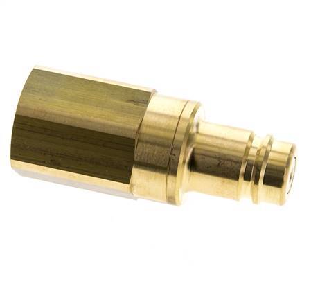 Brass DN 15 Air Coupling Plug G 1/2 inch Female Double Shut-Off
