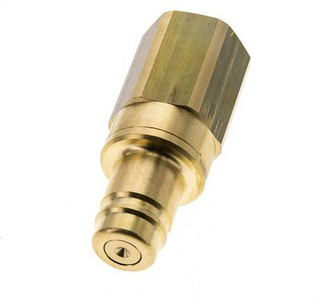 Brass DN 15 Air Coupling Plug G 1/2 inch Female Double Shut-Off