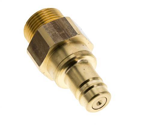 Brass DN 15 Air Coupling Plug G 1 inch Male Double Shut-Off