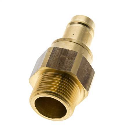 Brass DN 15 Air Coupling Plug G 1 inch Male Double Shut-Off