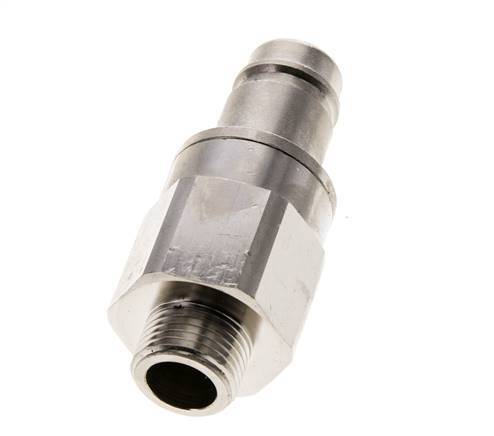 Nickel-plated Brass DN 15 Air Coupling Plug G 1/2 inch Male Double Shut-Off