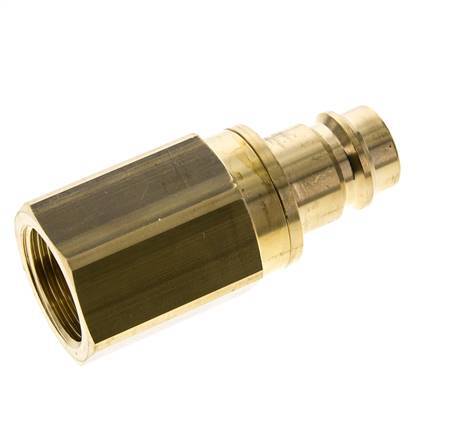 Brass DN 19 Air Coupling Plug G 1 inch Female Double Shut-Off