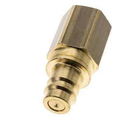 Brass DN 19 Air Coupling Plug G 1 inch Female Double Shut-Off