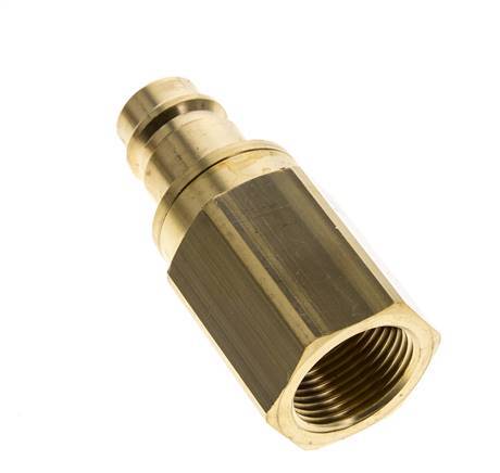 Brass DN 19 Air Coupling Plug G 1 inch Female Double Shut-Off