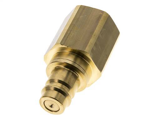 Brass DN 19 Air Coupling Plug G 1 1/4 inch Female Double Shut-Off