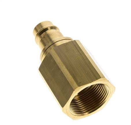 Brass DN 19 Air Coupling Plug G 1 1/4 inch Female Double Shut-Off