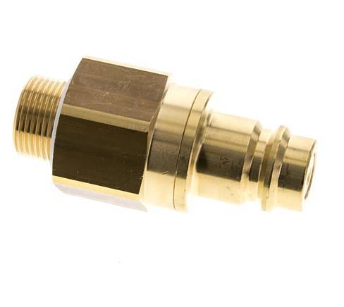 Brass DN 19 Air Coupling Plug G 3/4 inch Male Double Shut-Off