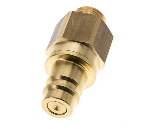 Brass DN 19 Air Coupling Plug G 3/4 inch Male Double Shut-Off