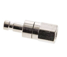 Nickel-plated Brass DN 2.7 (Micro) Air Coupling Plug M5 Female Double Shut-Off