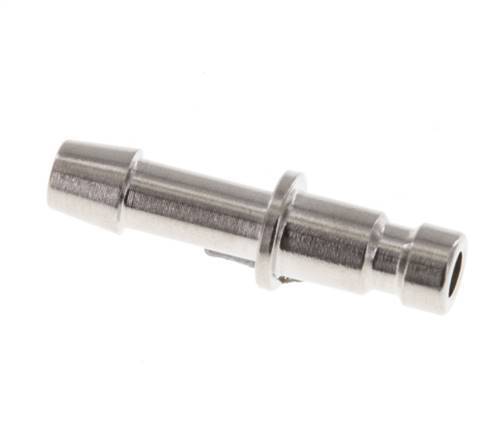 Nickel-plated Brass DN 2.7 (Micro) Air Coupling Plug 4 mm Hose Pillar [10 Pieces]