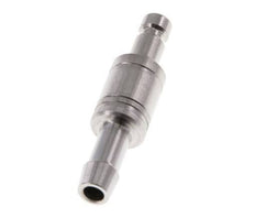 Stainless Steel 316L DN 2.7 (Micro) Air Coupling Plug 5 mm Hose Pillar Double Shut-Off