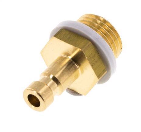Brass DN 2.7 (Micro) Air Coupling Plug G 1/8 inch Male [5 Pieces]