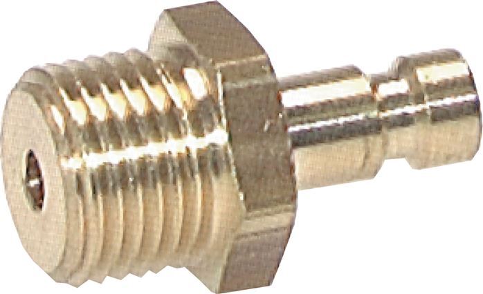 Brass DN 2.7 (Micro) Air Coupling Plug G 1/8 inch Male [5 Pieces]