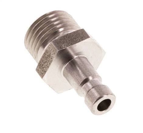 Stainless steel DN 2.7 (Micro) Air Coupling Plug G 1/8 inch Male