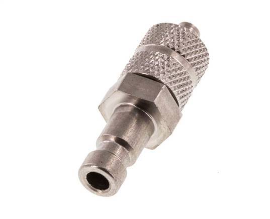 Stainless steel DN 2.7 (Micro) Air Coupling Plug 3x4.3 mm Union Nut