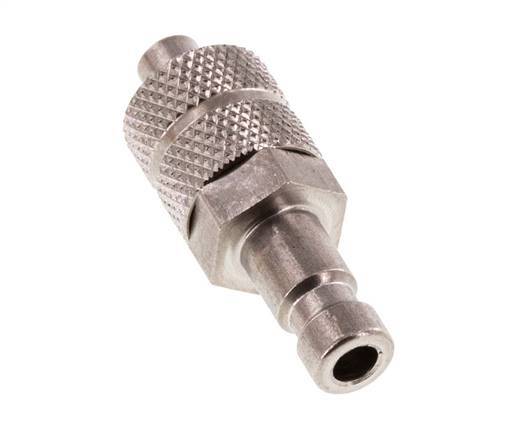 Stainless steel DN 2.7 (Micro) Air Coupling Plug 4x6 mm Union Nut