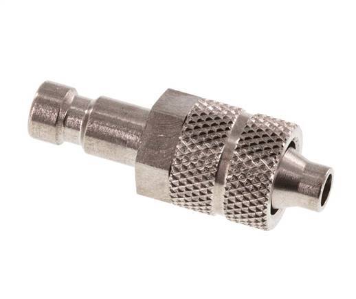 Stainless steel DN 2.7 (Micro) Air Coupling Plug 4x6 mm Union Nut