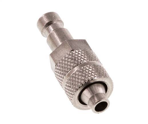 Stainless steel DN 2.7 (Micro) Air Coupling Plug 4x6 mm Union Nut