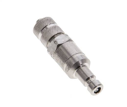 Stainless Steel 316L DN 2.7 (Micro) Air Coupling Plug 3x4.3 mm Union Nut Double Shut-Off