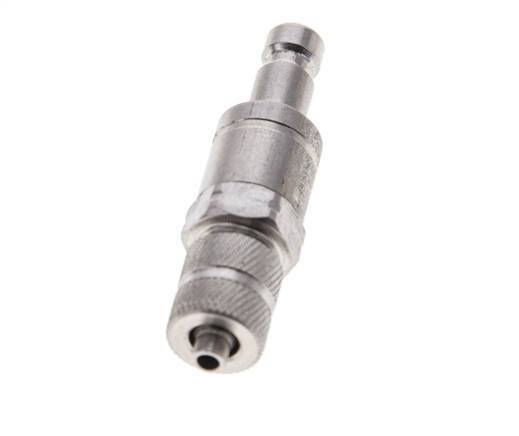 Stainless Steel 316L DN 2.7 (Micro) Air Coupling Plug 3x4.3 mm Union Nut Double Shut-Off