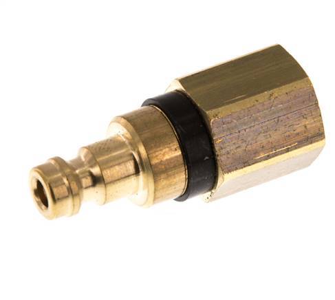 Brass DN 5 Black Air Coupling Plug G 1/4 inch Female