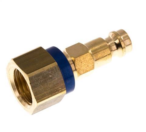 Brass DN 5 Blue-Coded Air Coupling Plug G 1/4 inch Female