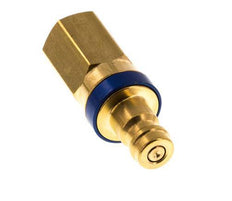 Brass DN 5 Blue Air Coupling Plug G 1/8 inch Female Double Shut-Off