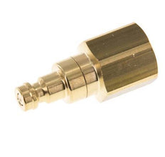 Brass DN 5 Air Coupling Plug G 3/8 inch Female Double Shut-Off