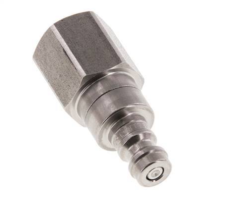 Stainless steel DN 5 Air Coupling Plug G 1/4 inch Female Double Shut-Off