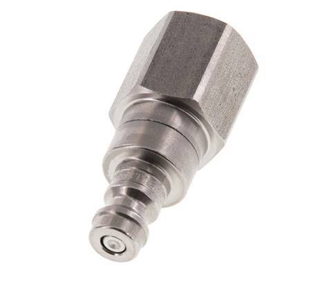 Stainless steel DN 5 Air Coupling Plug G 1/4 inch Female Double Shut-Off