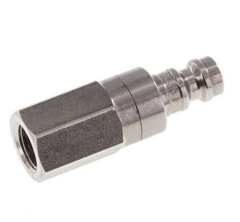 Stainless steel DN 5 Air Coupling Plug G 1/8 inch Female Double Shut-Off
