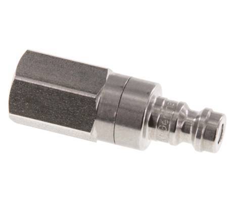 Stainless steel DN 5 Air Coupling Plug G 1/8 inch Female Double Shut-Off