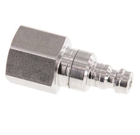 Stainless Steel 316L DN 5 Air Coupling Plug G 3/8 inch Female Double Shut-Off