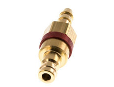 Brass DN 5 Red Air Coupling Plug 6 mm Hose Pillar