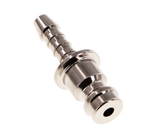 Nickel-plated Brass DN 5 Air Coupling Plug 4 mm Hose Pillar [5 Pieces]