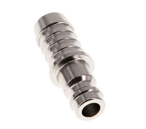 Nickel-plated Brass DN 5 Air Coupling Plug 9 mm Hose Pillar [5 Pieces]