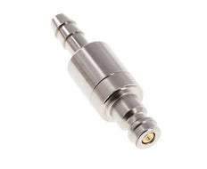 Nickel-plated Brass DN 5 Air Coupling Plug 6 mm Hose Pillar Double Shut-Off