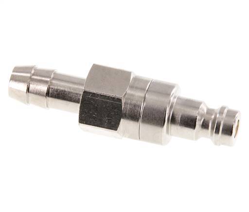 Nickel-plated Brass DN 5 Air Coupling Plug 8 mm Hose Pillar Double Shut-Off