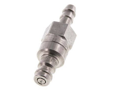Stainless steel DN 5 Air Coupling Plug 6 mm Hose Pillar Double Shut-Off