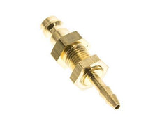 Brass DN 5 Air Coupling Plug 4 mm Hose Pillar Bulkhead