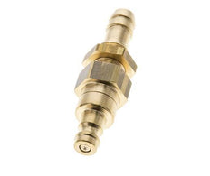 Brass DN 5 Air Coupling Plug 9 mm Hose Pillar Bulkhead Double Shut-Off