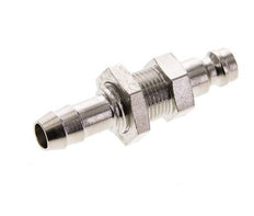 Nickel-plated Brass DN 5 Air Coupling Plug 8 mm Hose Pillar Bulkhead