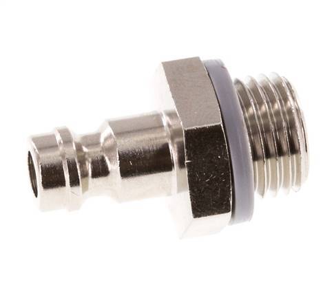 Nickel-plated Brass DN 5 Air Coupling Plug G 1/4 inch Male [5 Pieces]